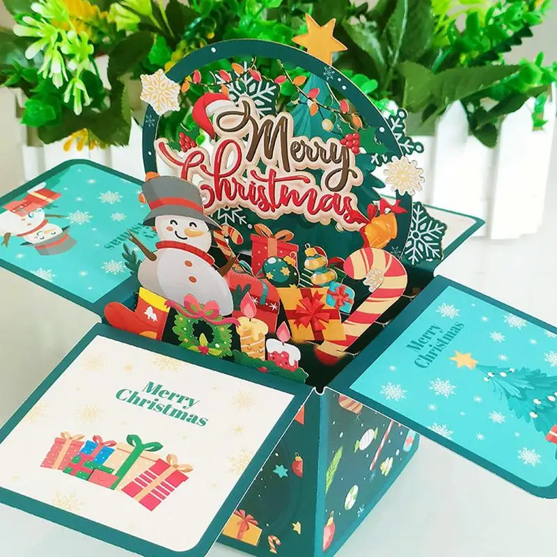 Pop-up 3D holiday greeting cards Christmas cards New Year cards for home holiday party greeting cards