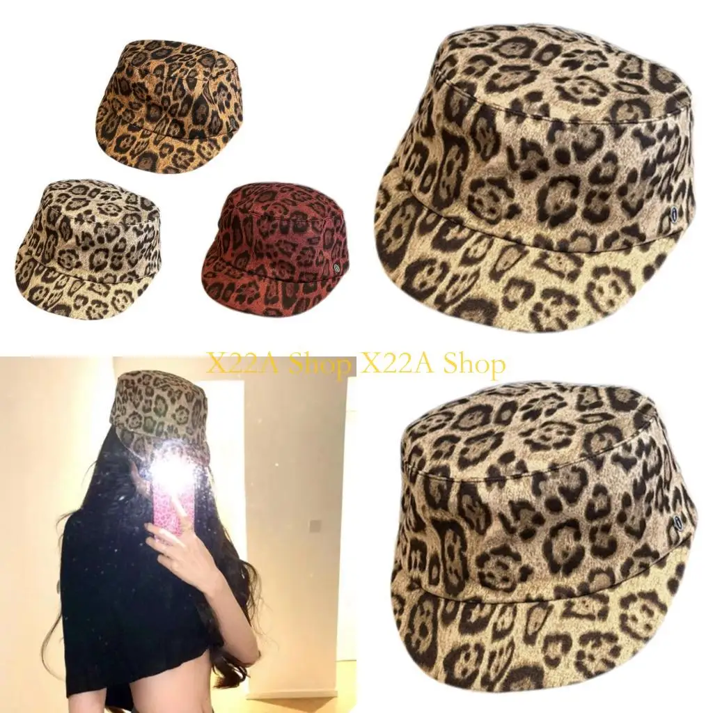 

Уникальный эластичный берет с леопардовым принтом, мягкая искусственная замша, головные уборы унисекс, зимние шапки для офиса,