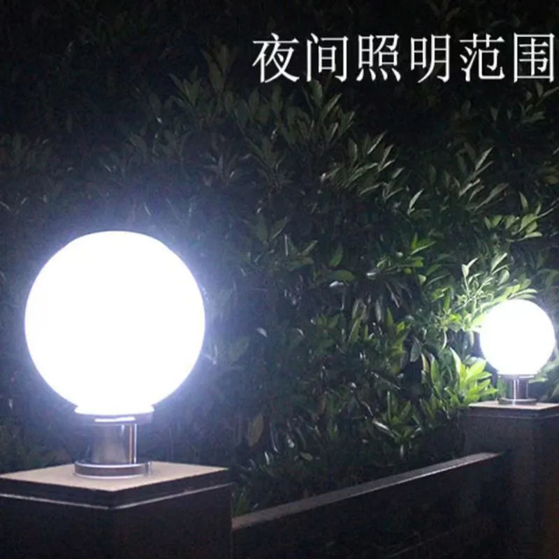 Lumière de chapitre extérieure en forme de boule, pilier de parc de clôture de jardin, éclairage résidentiel, lampes de colonne de paysage