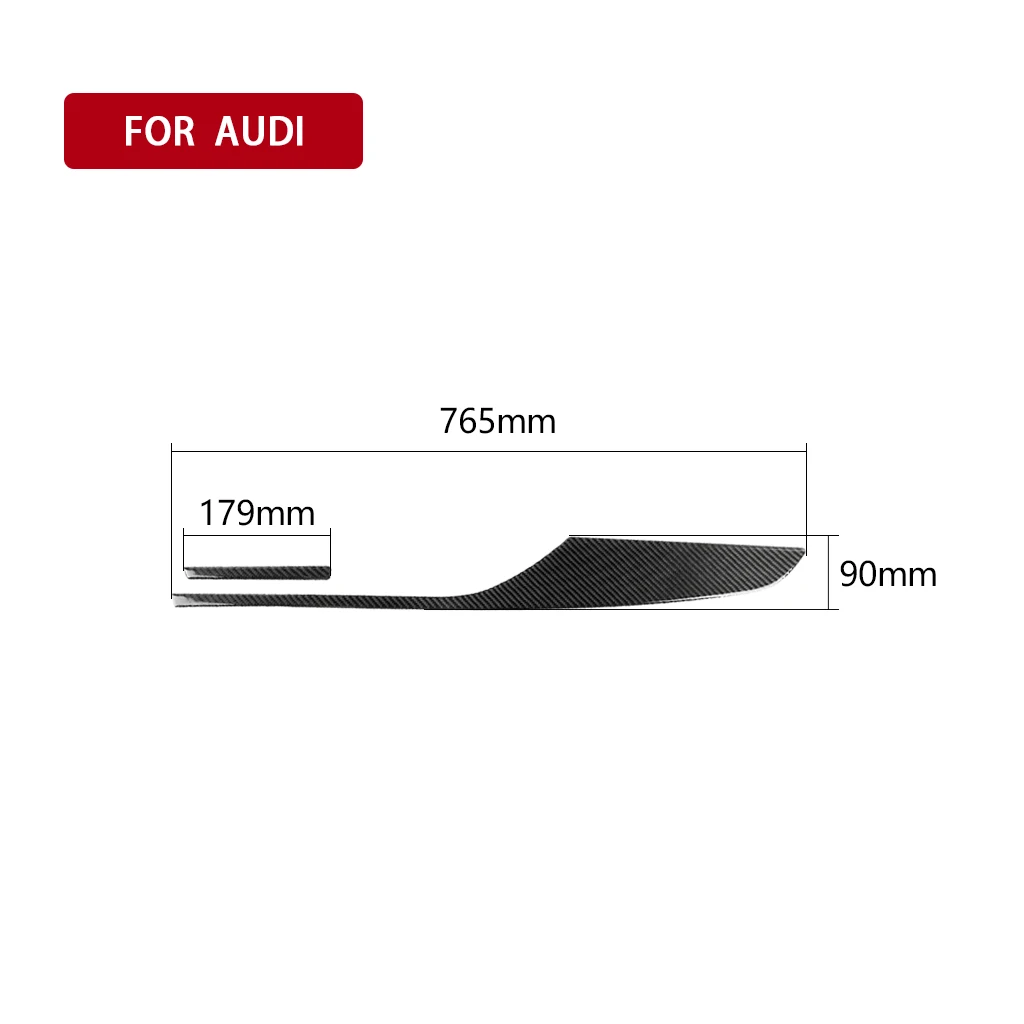 For Audi  A6 C7 Accessories Carbon Fiber Modification Interior Car Dashboard Co Driver Decorative Strip Cover Trim Sticker