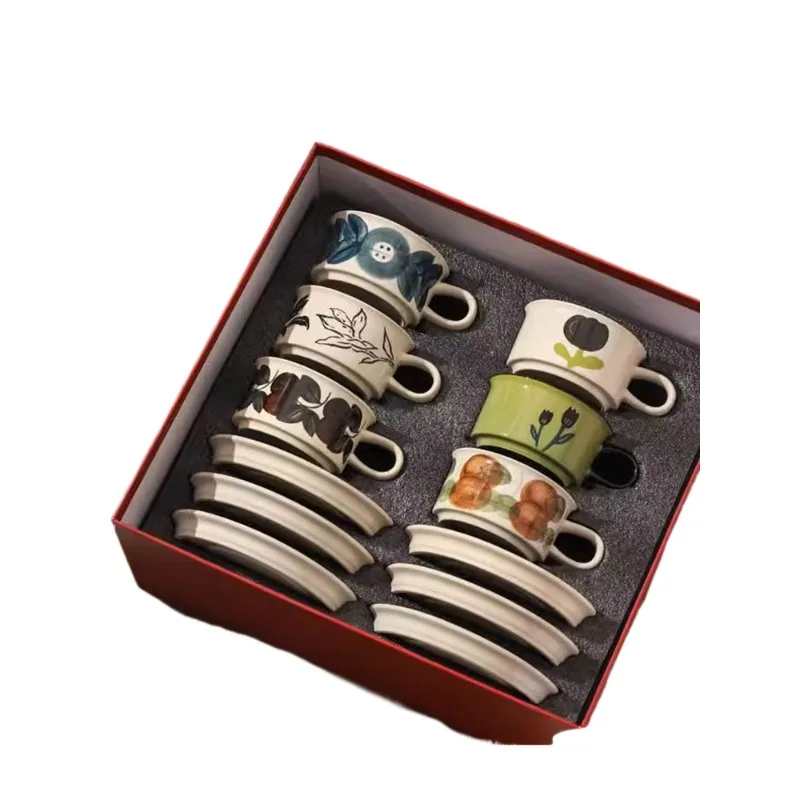 

Coffee cup set, gift box, greenhouse, moving house, new house cup, girlfriend birthday wedding gift, girl