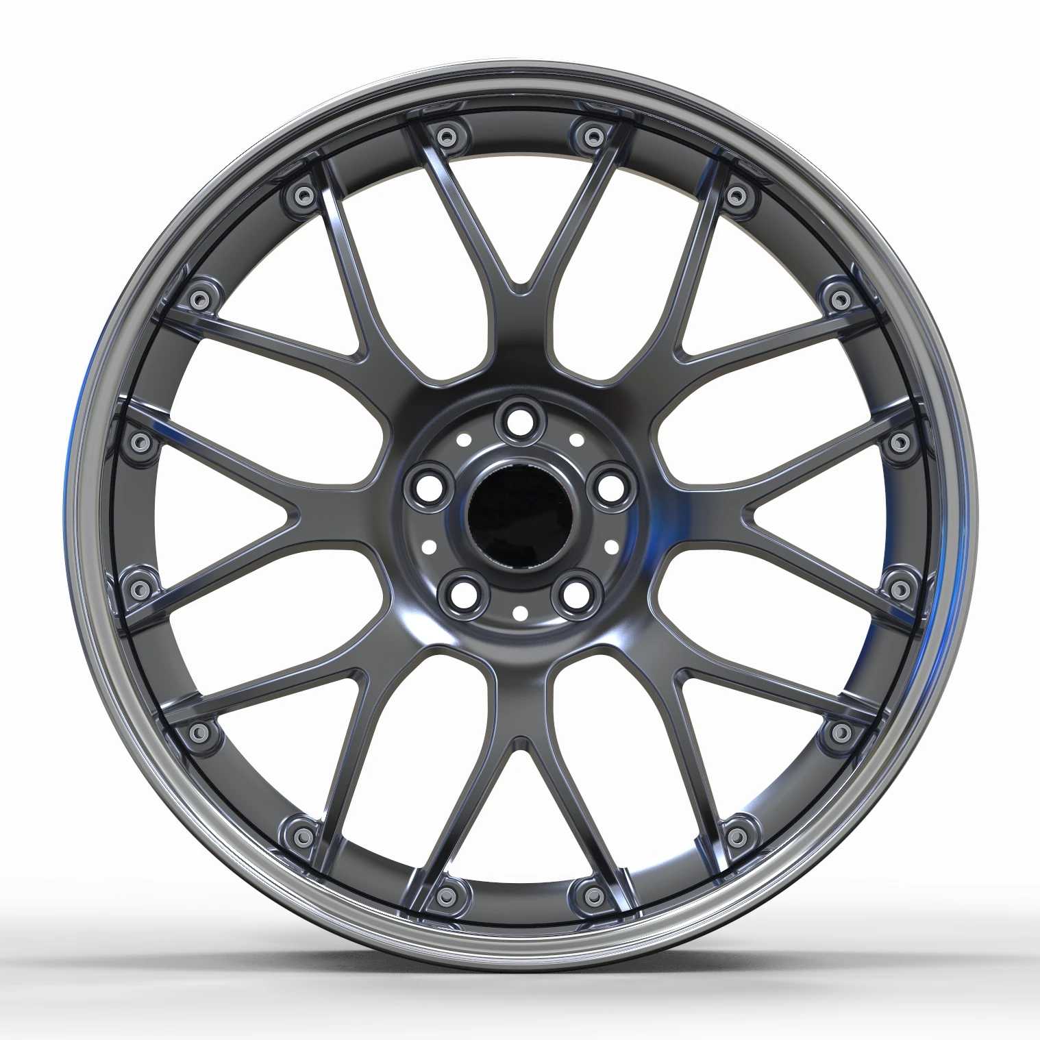 for Custom BBS rs gt replica 2 piece passenger car forged wheels chrome concave wheels for Porsche and BMW