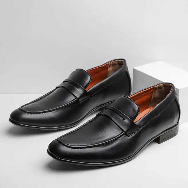 Mocasines clásicos de cuero para hombre, zapatos de vestir informales de estilo británico, cómodos, a la moda, 2023