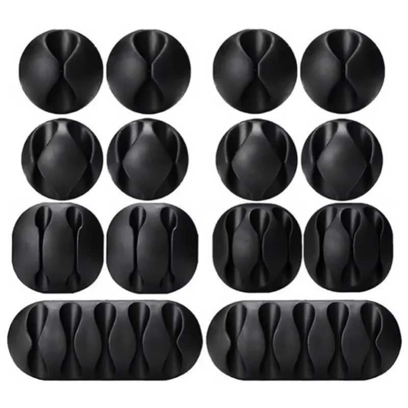 1/3PCS Silicone USB Cable Organizer USB Charging Cable Winder Desk Management Clips Cable Holder For Mouse Earphone Accessories