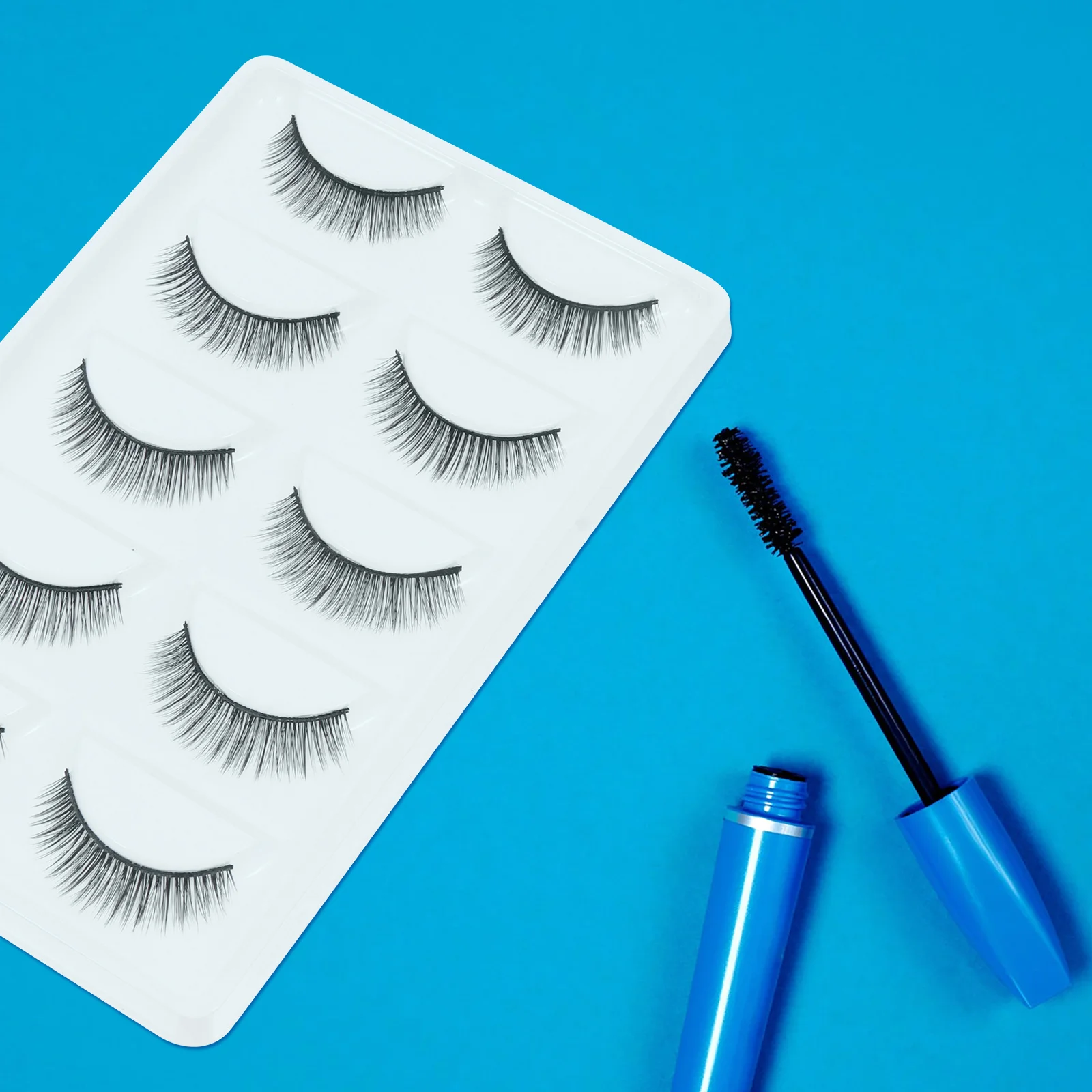 Ciglia finte 5 paia di ciglia spesse in fibra densa Estensione trucco naturale per ciglia ricci da palcoscenico quotidiano per matrimoni