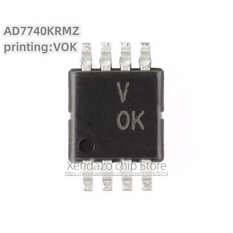 5pcs/lot AD7740KRMZ-REEL7 AD7740KRMZ printing VOK MSOP-8 package Low power synchronous voltage frequency converter chip