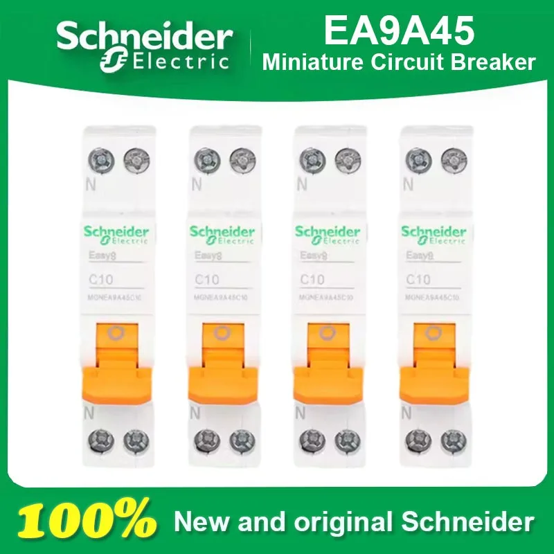 

100% New and Original Schneider Electric MGNEA9A45C6 C10 C16 C20 C25 C32 C40 1P + N Miniature Circuit Breaker