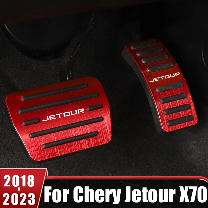 AT MT Car Pedals Cover For Chery Jetour X70 2018 2019 2020 2021 2021 2022 2023 Aluminum Foot Pedal Brake Gas Accelerator Clucth