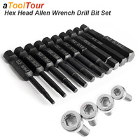 Hex Head Allen Wrench Power Drill Bit Set 1/4in Screwdriver S2 Steel Screw Driver Extension Adapter Security Magnetic Tips