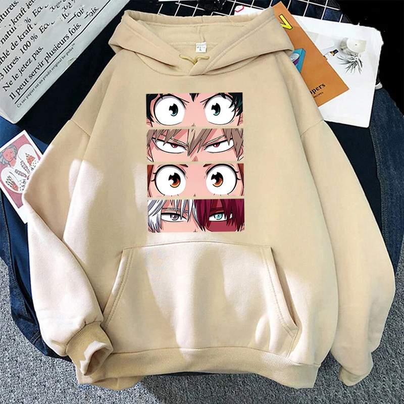 Fashion Hoodies Funny Anime Deku Bakugou Katsuki Todoroki Shoto Hoodie Harajuku Sweatshirts Women Long Sleeve Clothes