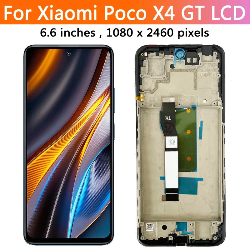 6.6“LCD POCO X4 GT Screen For Xiaomi Poco X4 GT X4GT LCD 22041216G Display Touch Screen Digitizer Replacement Repair Parts