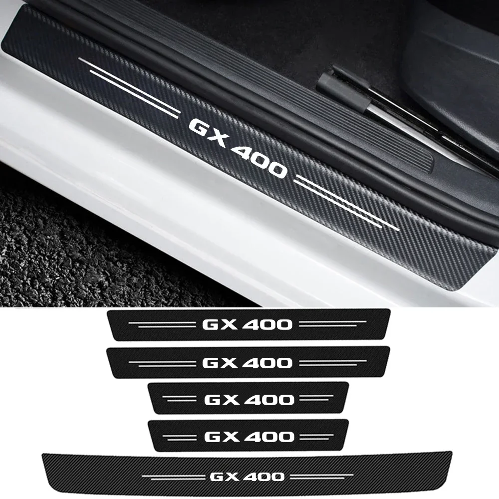 Carbon Fiber Car Door Sill Sticker Scratch Protection Strips for Lexus GX400 Logo 2023 Trunk Door  Bumper Guard Threshold Trim