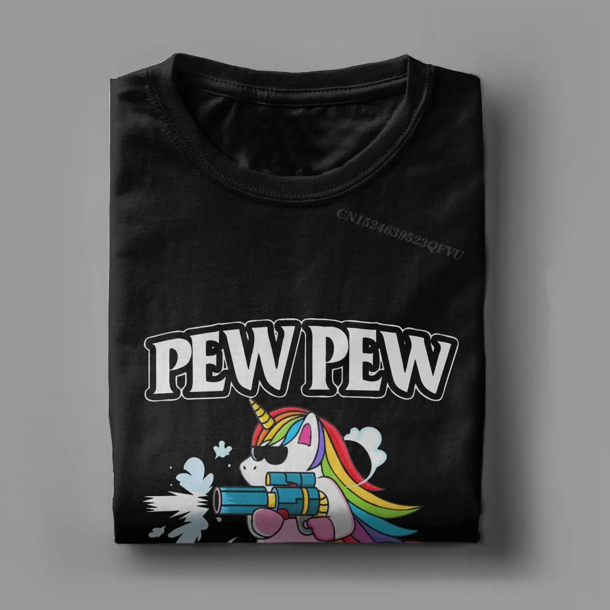 Camisetas divertidas Pew Madafakas para hombre, camisetas de Humor de unicornio, camisetas Harajuku de cuello redondo, ropa de algodón