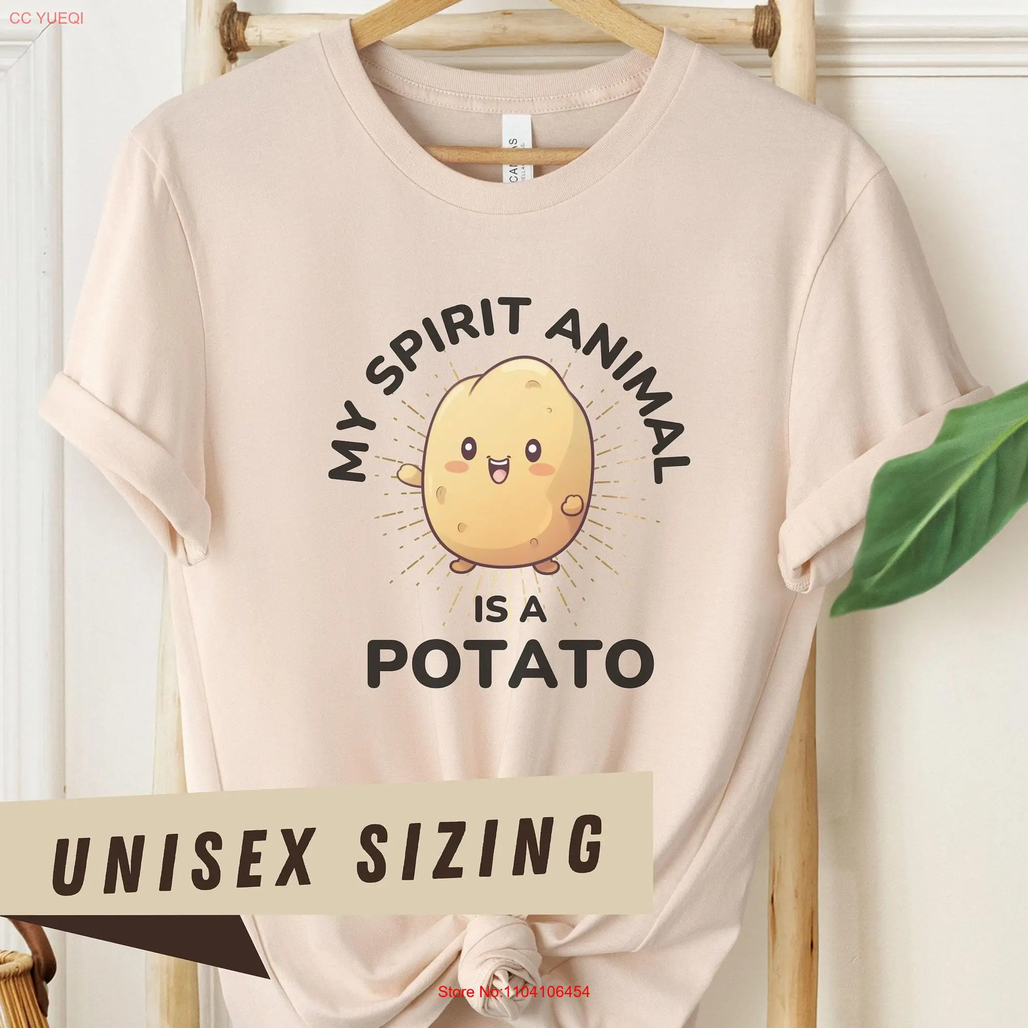 My Spirit Animal is a Potato T Shirt Embrace the Tubertastic Vibes Fun for Tater Lover Funny with an Adorable Spud Design