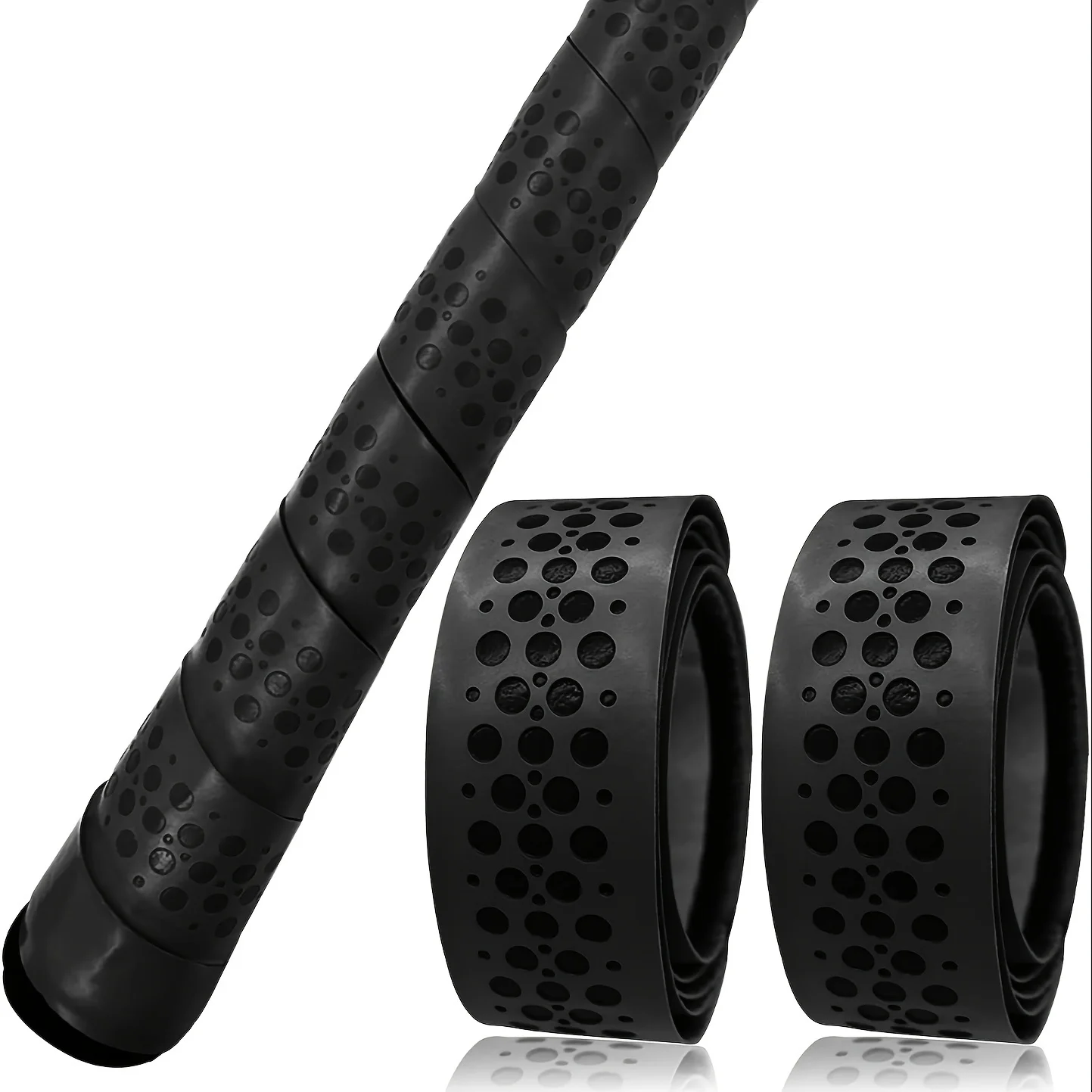 Bat Grip Tape Baseball Softball 2 Pack 40 inch 1.75mm Precut and Full Adhesive Back Pro Feel Soft Comfortable Tapes