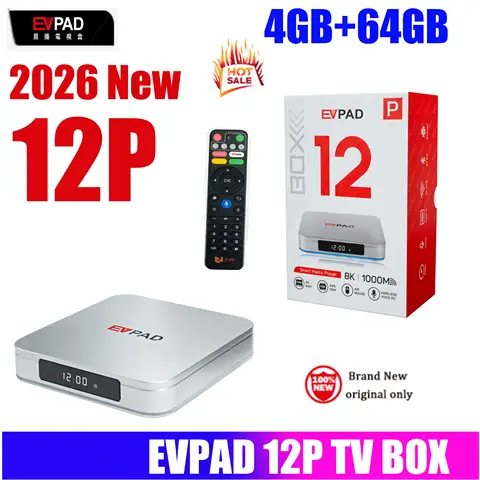 [Genuine]Evpad 12P international version 12Pro 2026 Korea Japan android tv box 4G64G hot in UK Canada Netherlands SG AU frm 11P