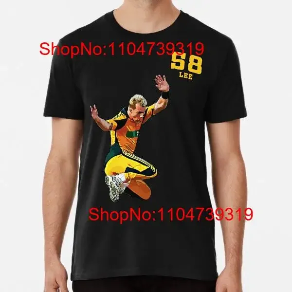 

Brett Lee Australian Cricket Player Bowl S to 5XL Made in the AU USA T Shirt vintage Washed Unisex Stretched Slightly Versatile