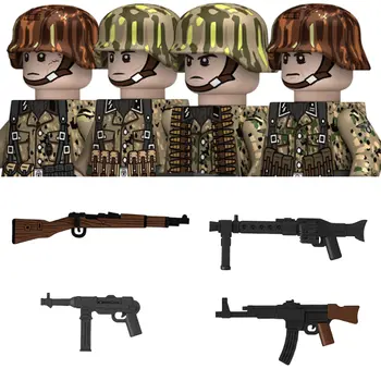 二戰德國海軍人物積木,包括海軍水兵、士兵、潛水艇指揮官、戰士和武器零件,適合兒童玩耍。 10 最佳銷售 樂高二戰德國士兵 - №1