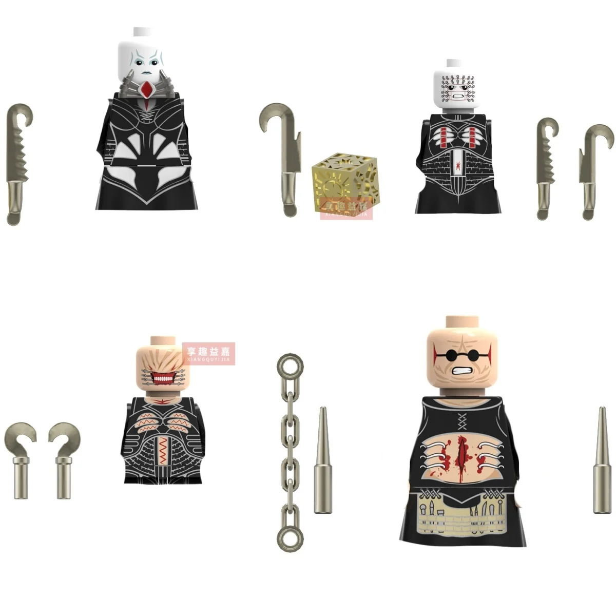 

All Saints' Day Hellraiser Action Pinhead Deepthroat Figures MOC Building Blocks Celebrity Player Bricks Toys For Kids Gifts