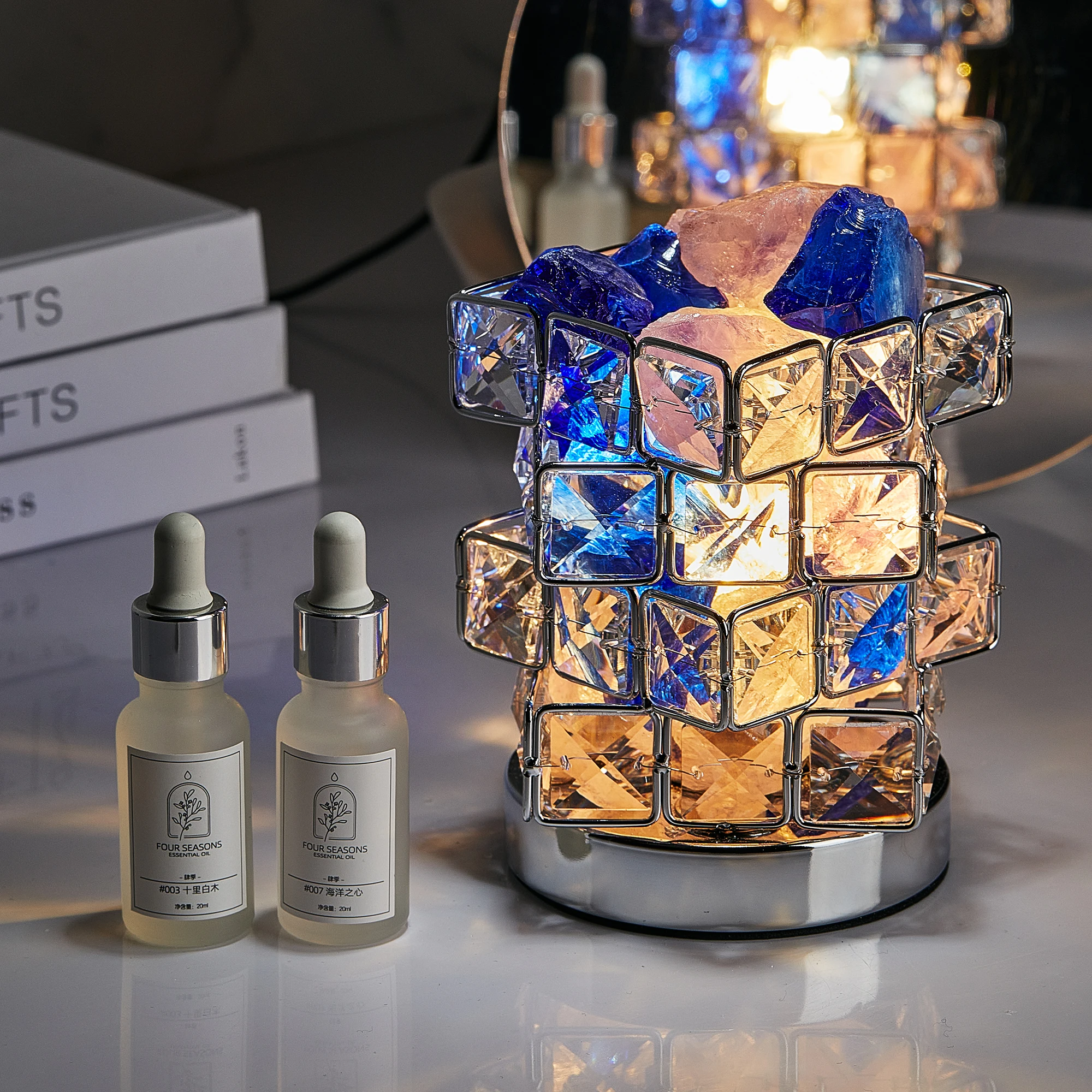 

fireless aromatherapy gift box night light ornament white tea diffuser spar indoor fragrance sleep birthday gift