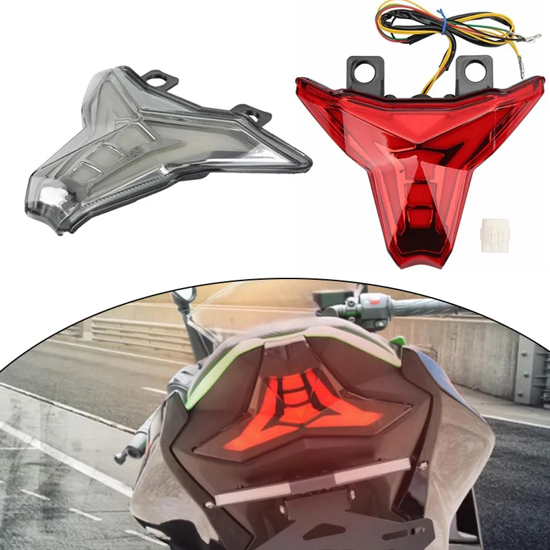 Motorcycle Integrated Tail Light Turn Signal Lamp Rear Fender Lights Accessories For Kawasaki Ninja 400 / Z400 2018 2019-2022