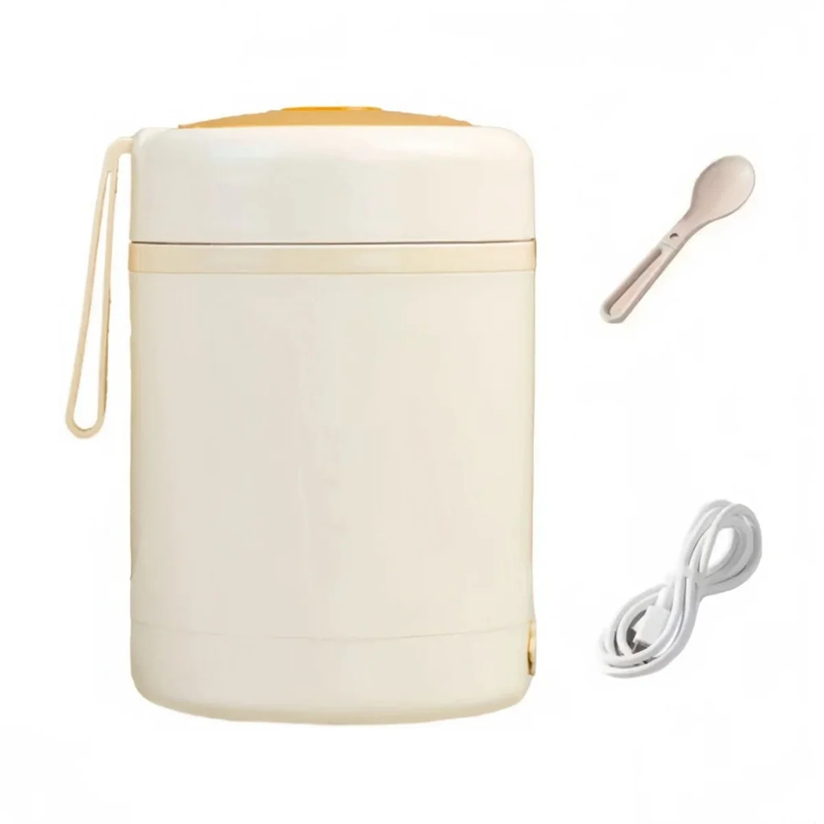 2025+ 600ML USB Electric Heating Lunch Box Portable Picnic Milk Drink Food Heater Stainless Steel Food Warmer Container