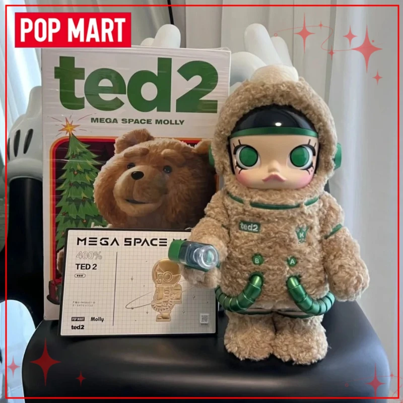 

Оригинальная большая кукла POP MART MEGA SPACE MOLLY 400% в виде плюшевого мишки, любимая игрушка для детей и всей семьи
