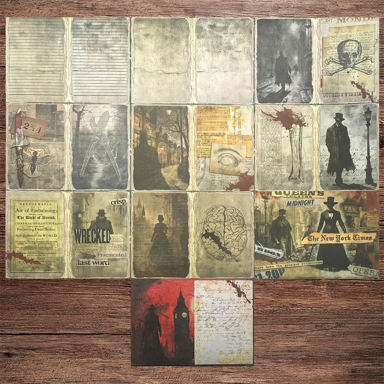 Viguscraft 10 أوراق مقاس A5 شخصية أمريكية داكنة هيكل عظمي غير المرغوب فيه مجلة مذكرات سكرابوكينغ