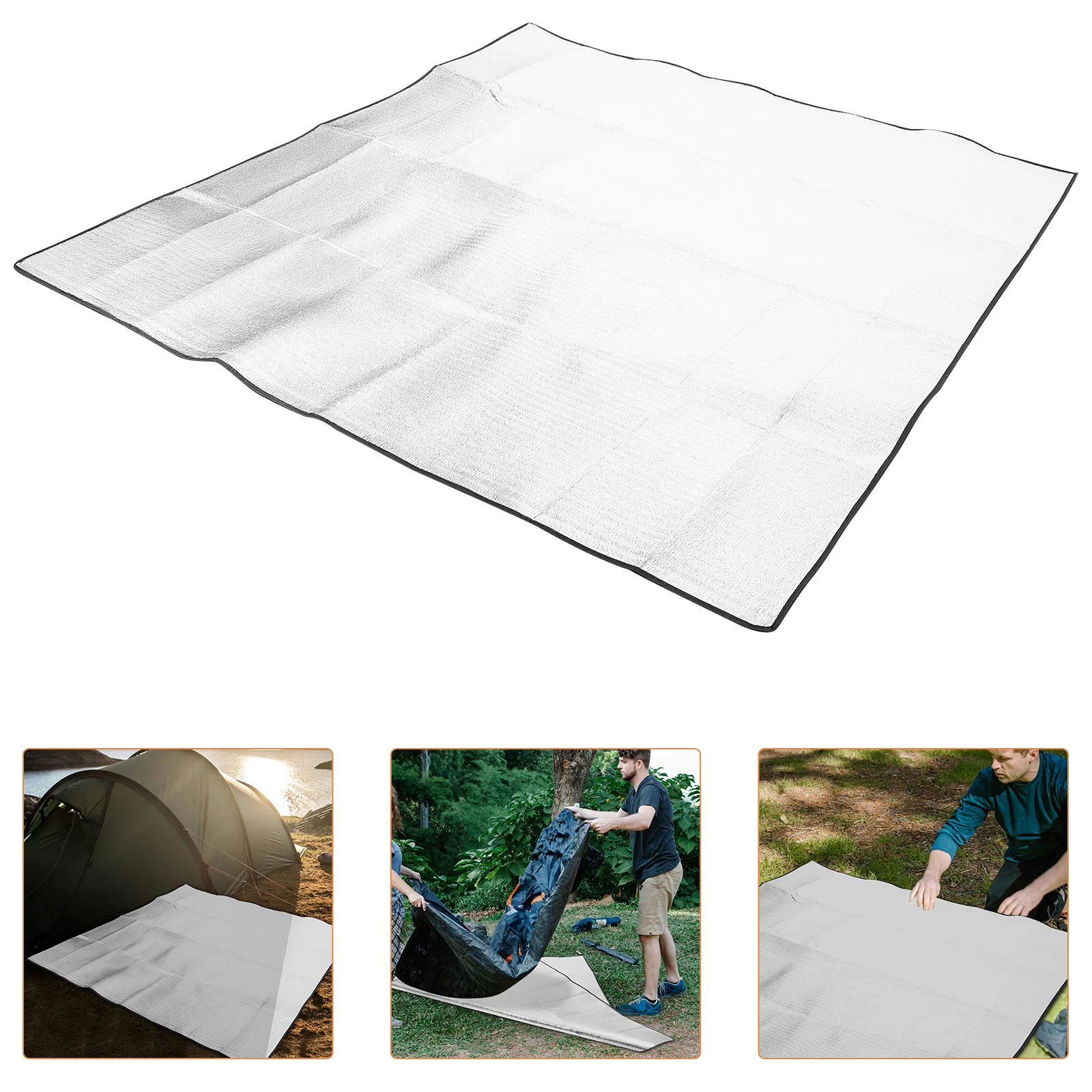 

Picnic Mat Outdoor Camping Mat Aluminum Foil Insulated Waterproof Ground Sheet Lightweight Portable for Outside Sleeping Floor