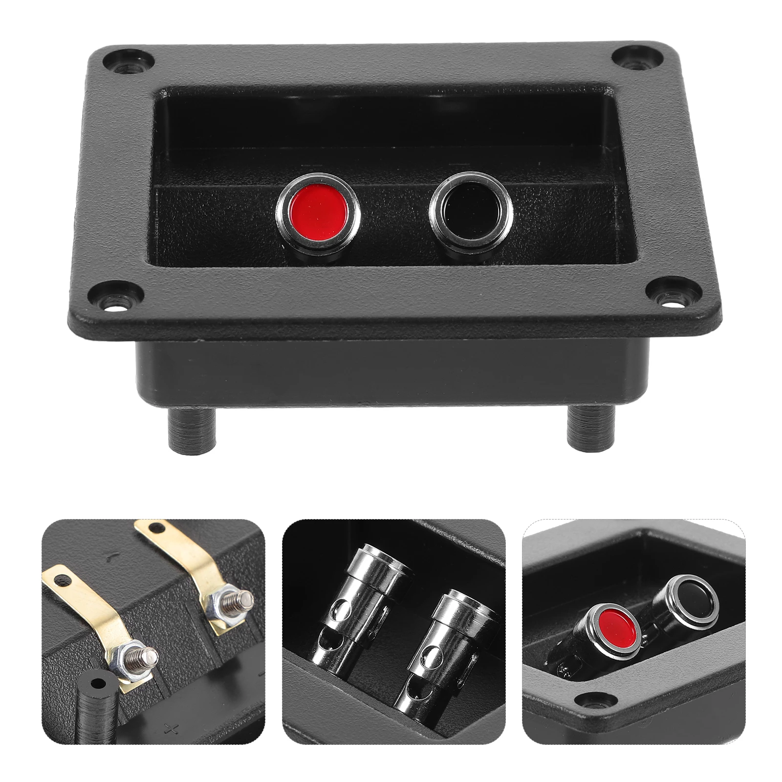 

2pcs Speaker Terminals Connectors Audio Terminal Block Subwoofer Plates Abs Cup DIY Sound System Stage