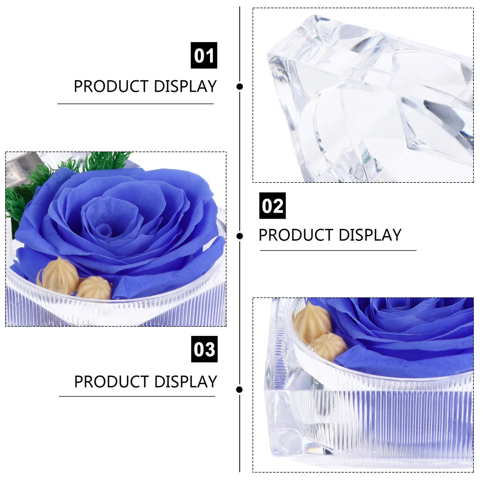 

1Pcs Preserved Case Chic Decorative Flower Box Romantic Jewelry Storage Ring Box for Valentine's Day Proposal