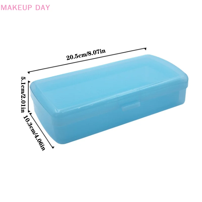 Nail Art Tool Sterilizing Tray Clear Dustproof Organizer Storage Case Disinfection Box For Manicure Tool Tweezers Salon