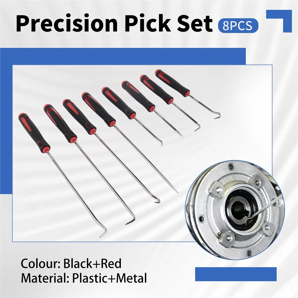 A50U 8PCS Pick Set - Easy Removal Tool for Automotive Oil Seals, O-Rings, and Gaskets