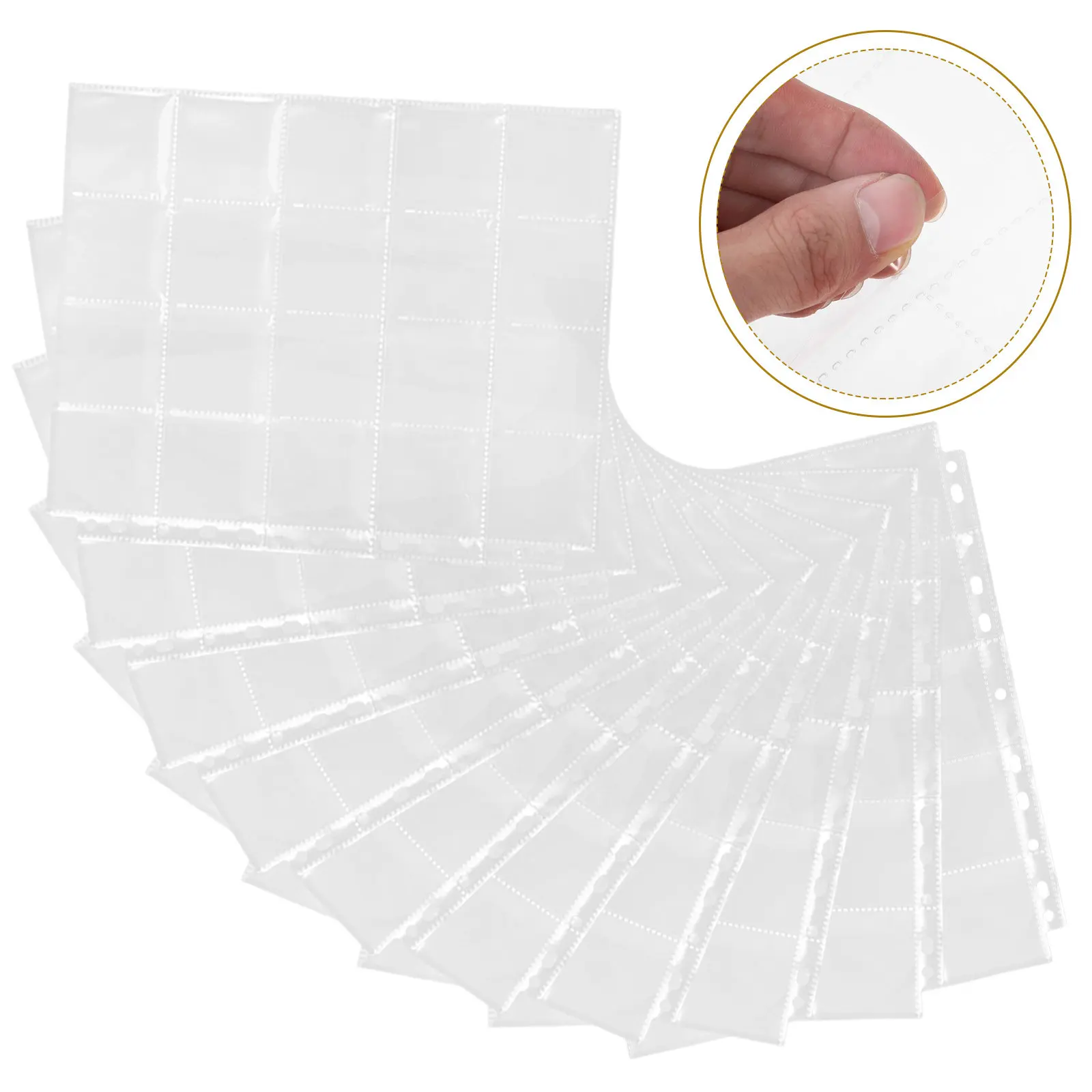 

30Pcs Negative Film Binder Holder Sheets Clear Reusable Organizer for Film Enthusiasts Card Sleeves Binder Sheets