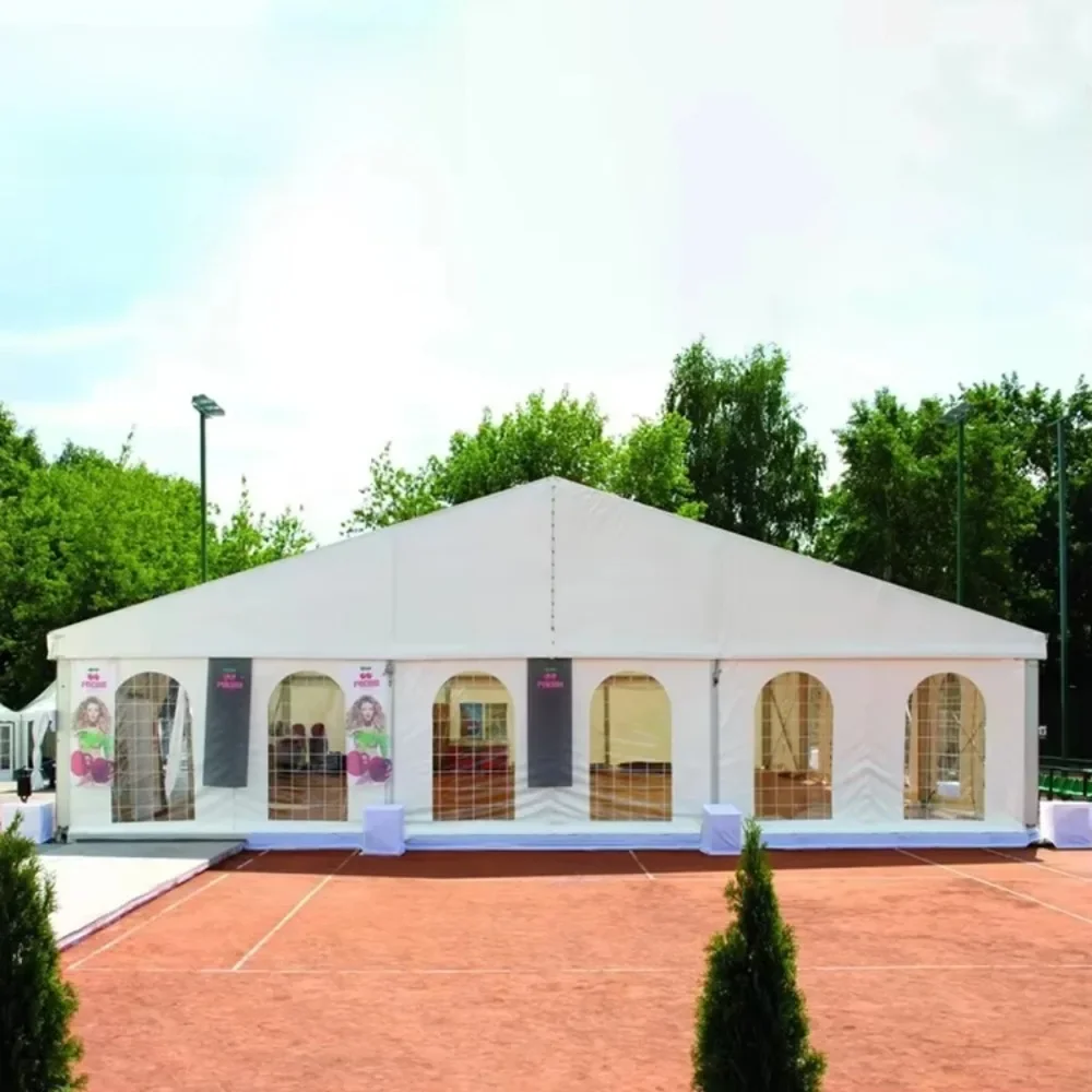650g Sidewall Clear Span Tent Aluminum Frame Waterproof Event Tent Outdoor Wedding Large Marquee Shelter