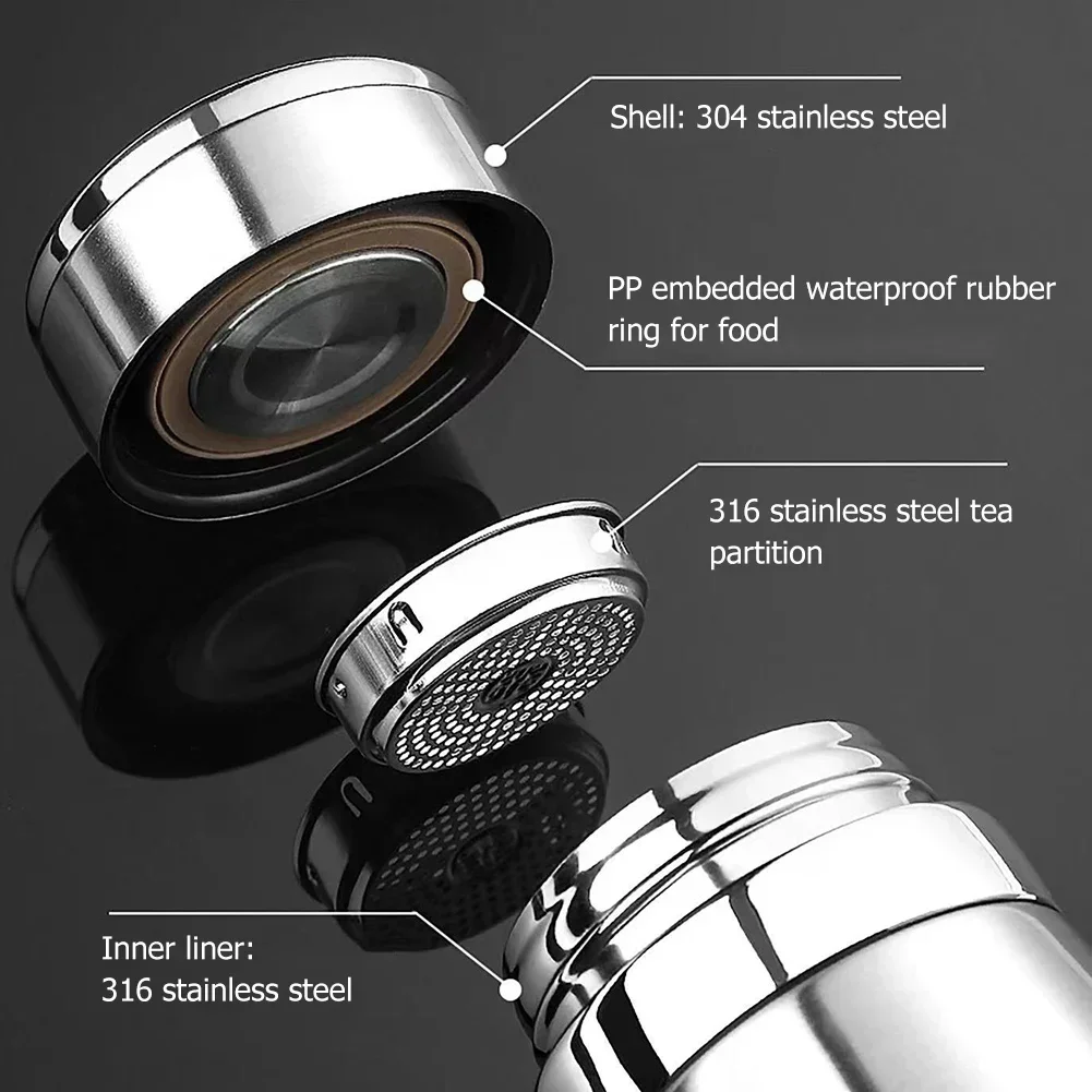 Double Stainless Steel Thermal Water Bottle, Leakage-proof Thermos, Vacuum Flask, Coffee and Tea Insulated Cup for Office