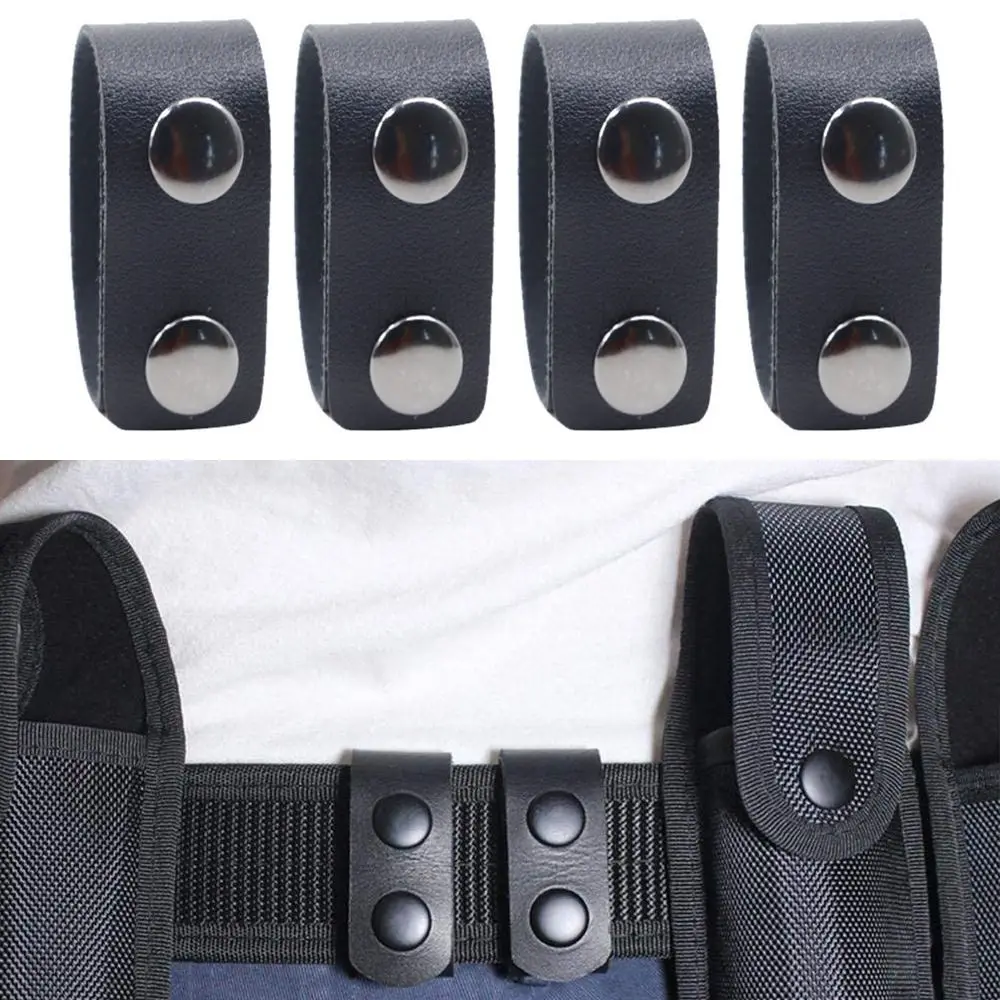

4 шт., портативный ремень из искусственной кожи, защелки, сверхмощная черная пряжка для тренировочного ремня, фиксированная пряжка, петля для улицы