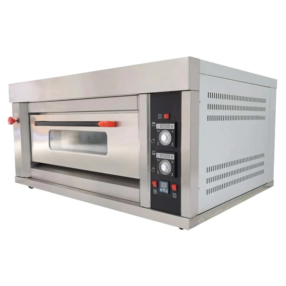 

Bakery Machine Equipment Gas Deck Oven 1 Deck 2 Trays for Bakery Bread