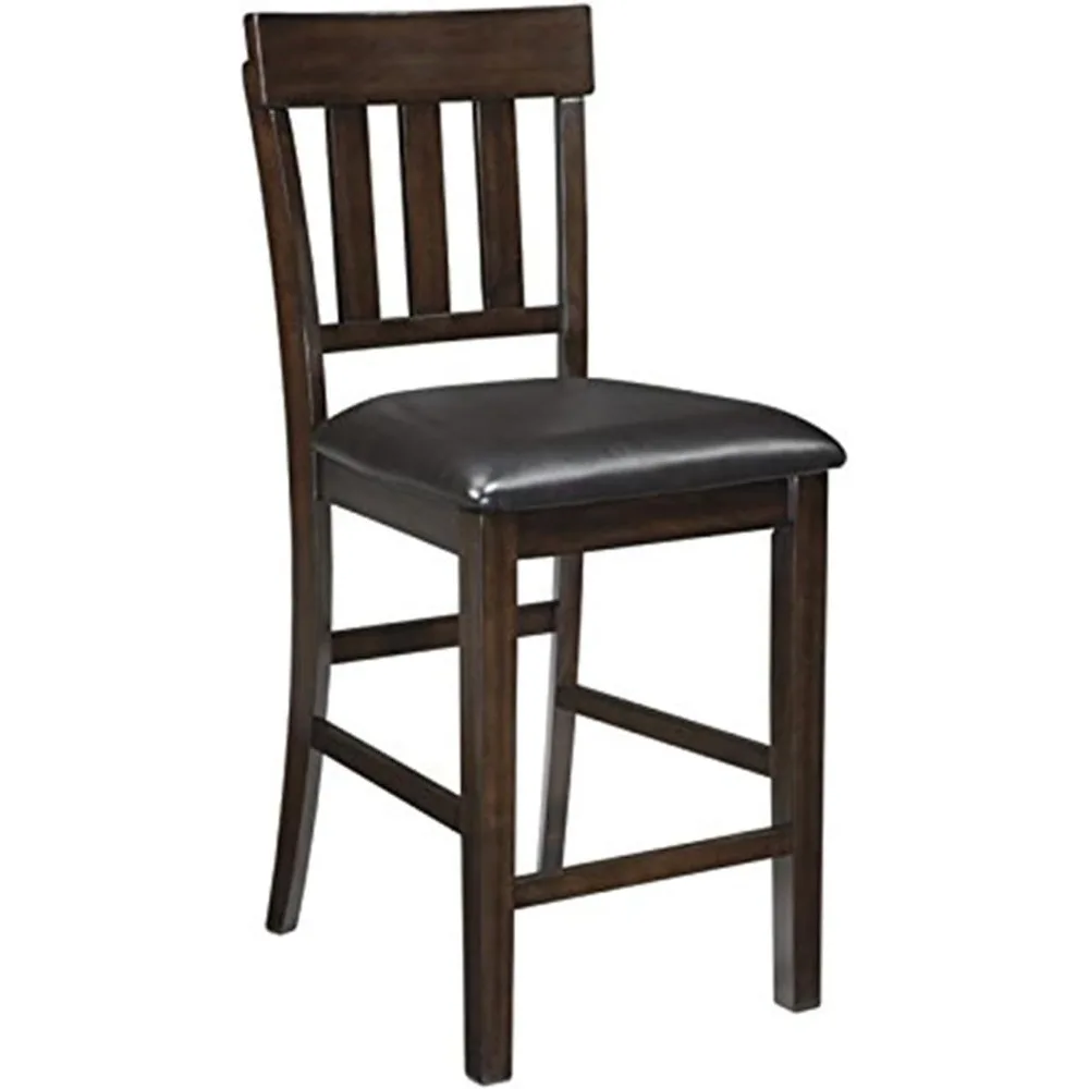 

Signature Design by Ashley Haddigan 24" Counter Height Upholstered Barstool 2 Count, Dark Brown