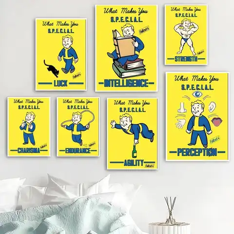 Game F-FalloutS Four Cool Poster HD Prints Art Picture Modern Home Decor Wall Art Painting for Dormitory Bedroom Gifts