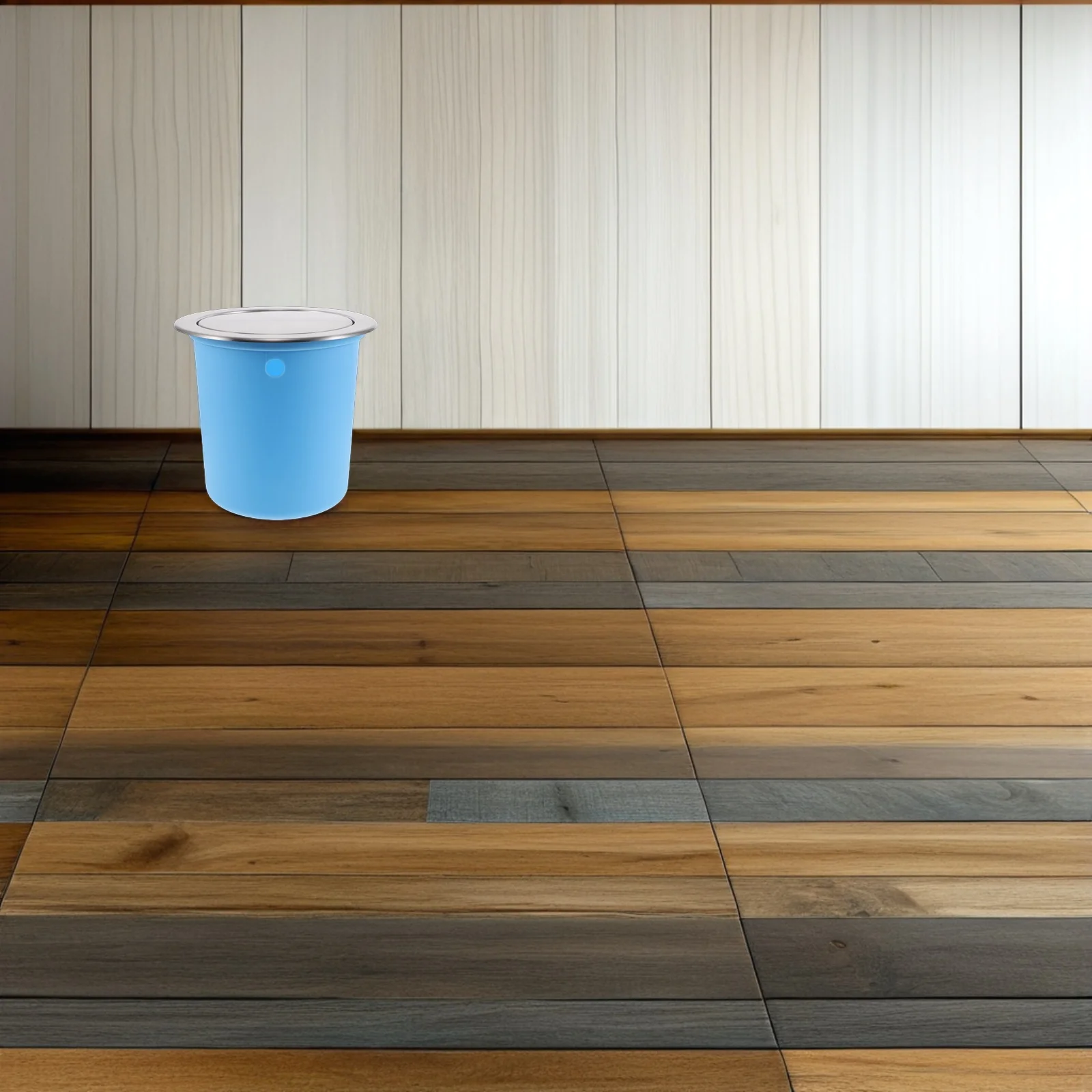 

Встроенный мусорный бак на столешнице. Встраиваемый мусорный бак. Пластиковая качающаяся крышка из нержавеющей стали. Компактная встроенная мусорная корзина для кухни.