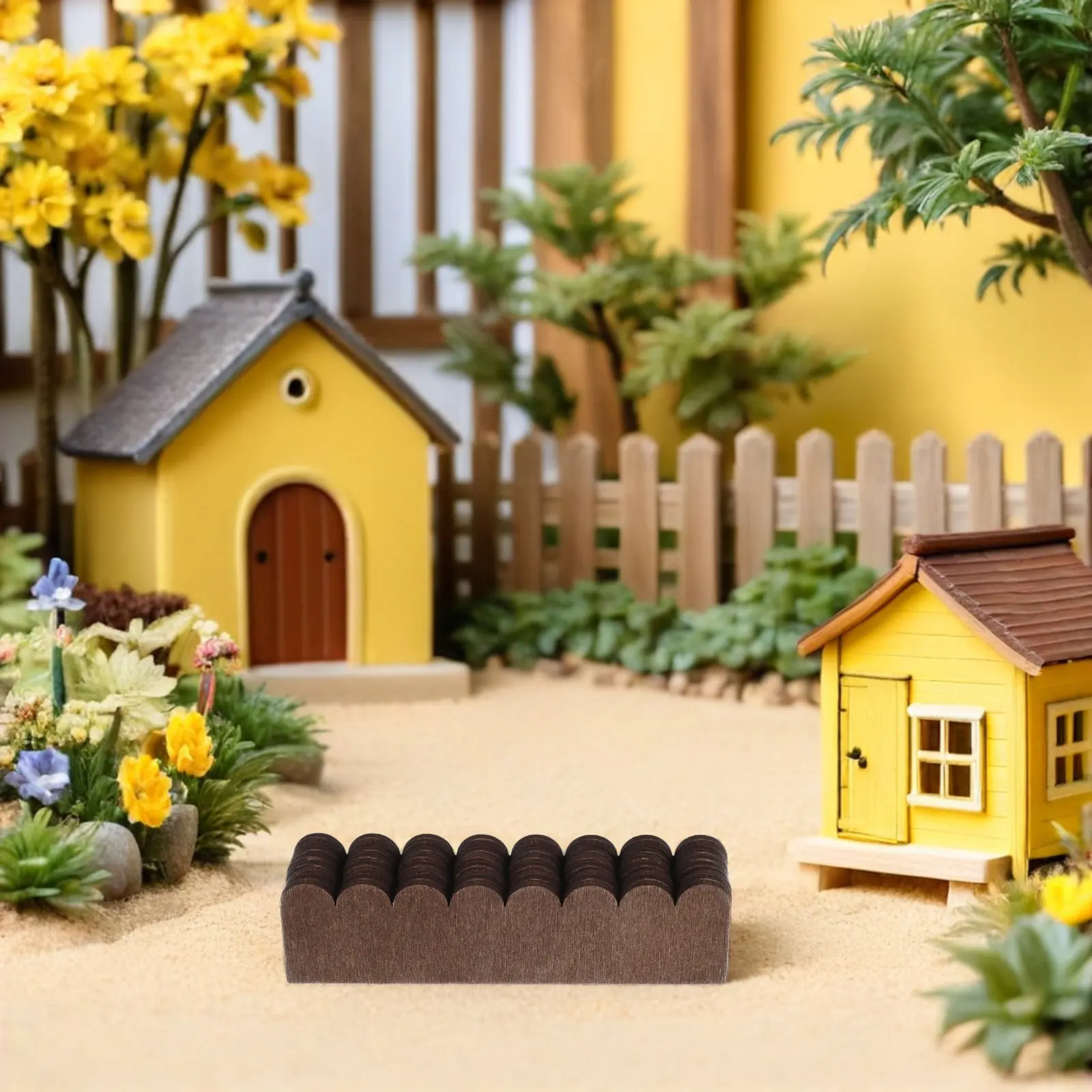 50Pcs Miniature Dollhouse Roof Tiles Wood Shingles Fish Scale Pattern Authentic DIY Roofing Accessories for Dollhouse Roof