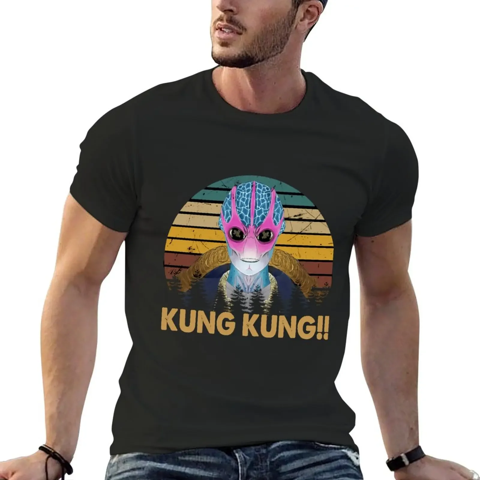 

Vintage Kung Kung Resident Alien Design T-Shirt cute clothes street wear mens graphic t-shirts funny