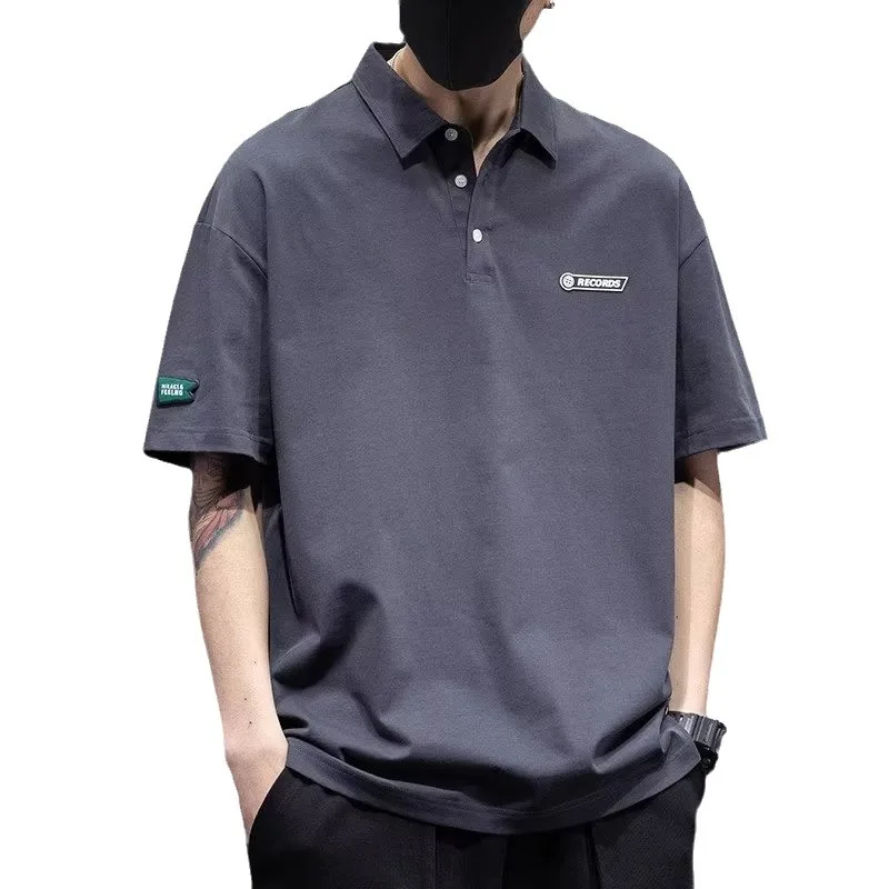 صيف جديد وصول القطن قميص بولو للرجال الساخن بيع بسيط قصير الأكمام شعبية بين المراهقين Ins الملابس العصرية العلامة التجارية