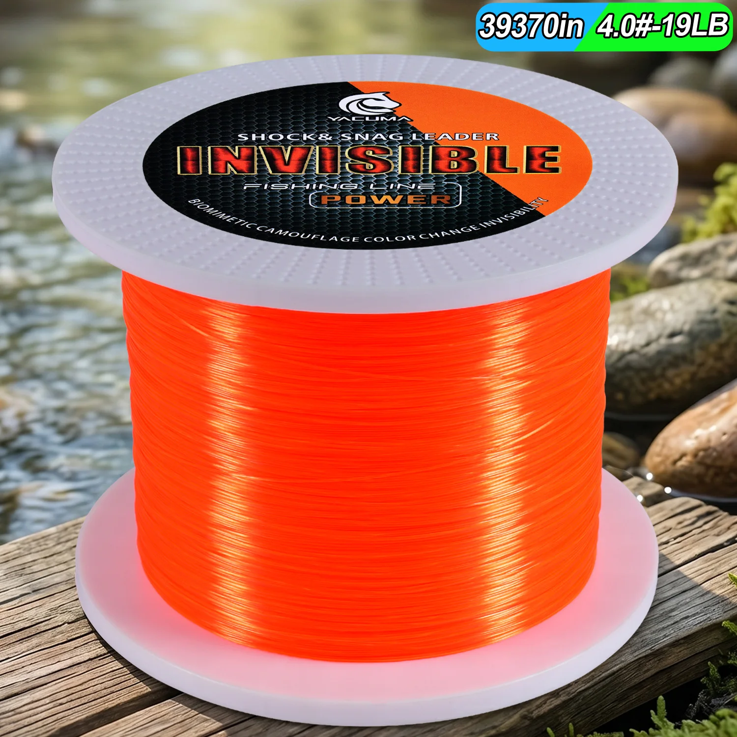 YACUMA 1000M/1093YDS Orange Monofilament Angelschnur Starke Nylon Hochsichtbare Fliegenfischerschnur für Süßwasser Meer Karpfen Pesca – Detail 13