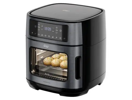 مقلاة هوائية Wap Airfry Oven WAOD2 باللون الأسود والإينوكس الرقمي مع مؤقت 12 لتر FW010509 - 220 فولت