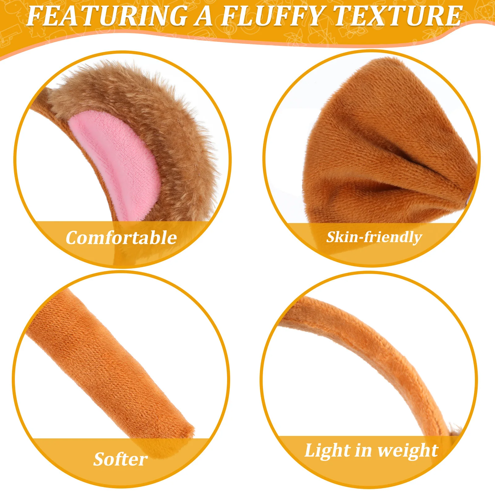 1 Zestaw Opaska na Głowę z Motywem Małpy, Ogon, Muszka, Akcesoria do Kostiumu Zwierzęcego, Halloween, Karnawał, Artykuły na Imprezę