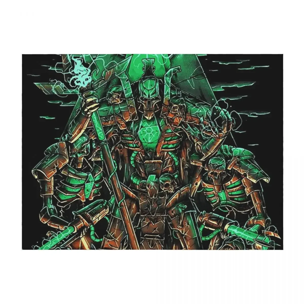 

Rattly Bones Metal Cover Throw Blanket Polar Summer Beddings Cute Plaid Cute Blankets