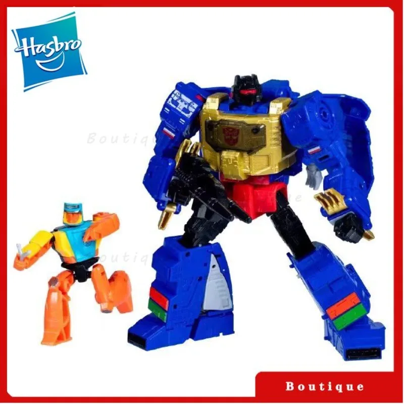 재고 있음 Hasbro Transformers 장난감 Age Of The Primes 리더 클래스 Grimlck Wheelie Autobots 취미 선물 Collectible