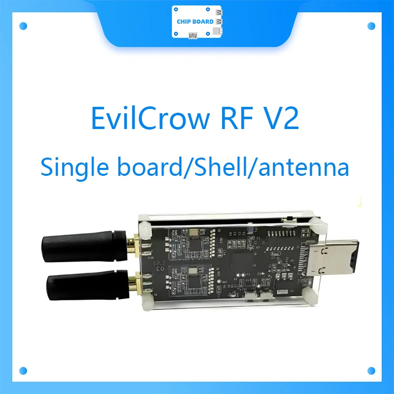 Evil Crow RF V2 جهاز الإرسال والاستقبال متعدد الترددات الراديوية أداة اختبار الأمن RF الألومنيوم حالة الأمن السيبراني للاختبار و